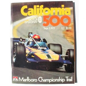California 500 Inaugural Race Program Ontario Motor Speedway September 6, 1970